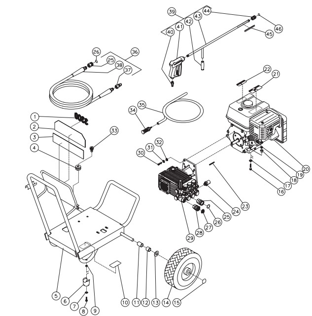 MITM WP-3300-0MVB pressure washer parts and manual